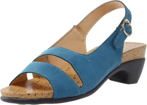 Eduavar Sandals for Women Dressy Summer, Heeled Sandals for Women Fashion Open Toe Low Heel Sandals Shoes with Buckle Strap