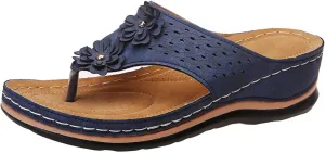 Eduavar Sandals Women, Sandals Women Comfortable Flip Flops with Arch Support Summer Beach Sandals Slippers