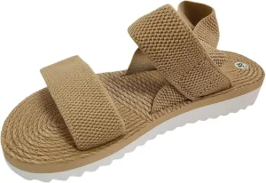 Eduavar Womens Sandals Summer Fashion 2025 Comfortable Slide Sandals Arch Support Orthopedic Walking Casual Orthotic Shoes
