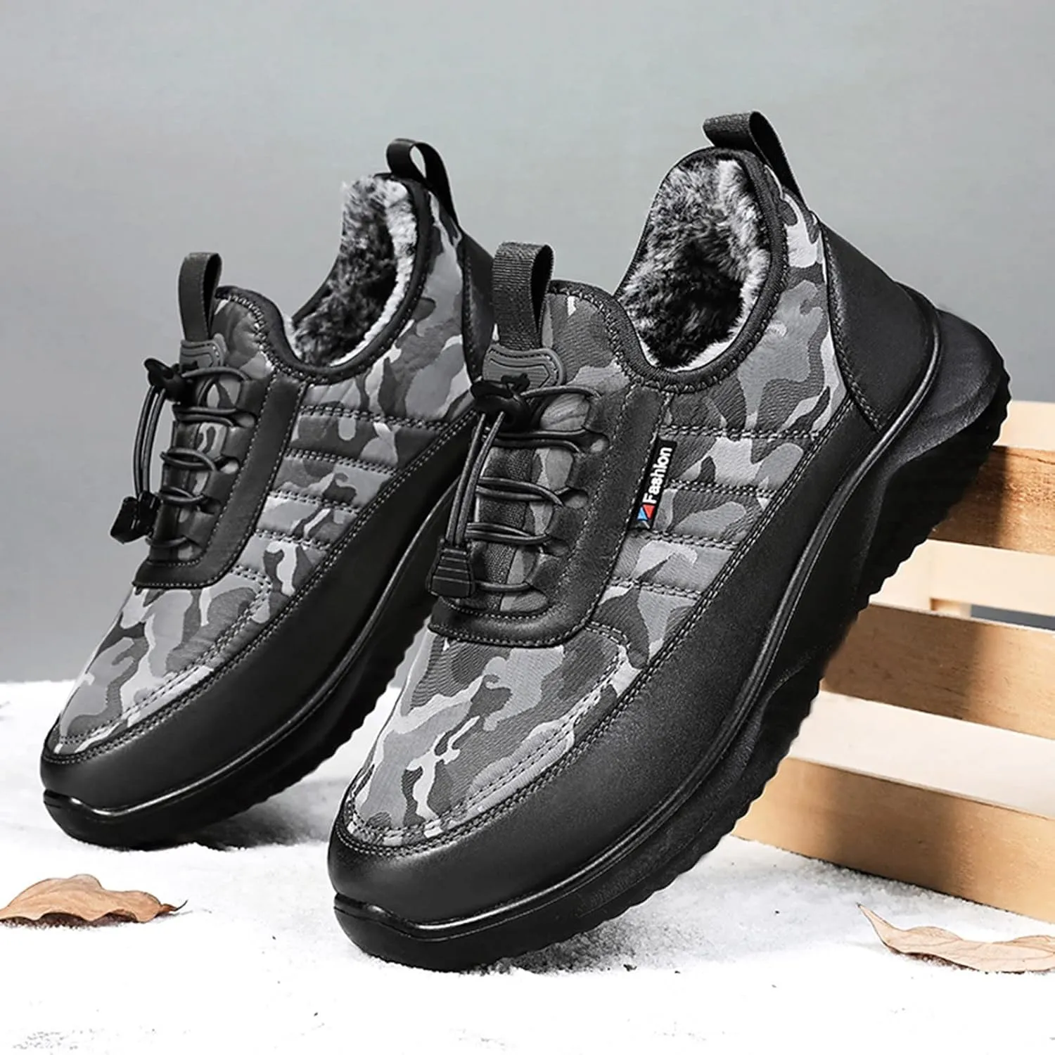 Fashion and Winter Men Sports Shoes Flat Non Slip Print Elastic Band Sneaker Insoles Men