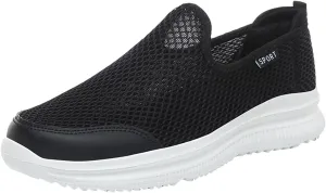 Fashion Summer Men Breathable Mesh Shallow Lace Up Casual Shoes Tops Mens Sneaker (White, 11.5)