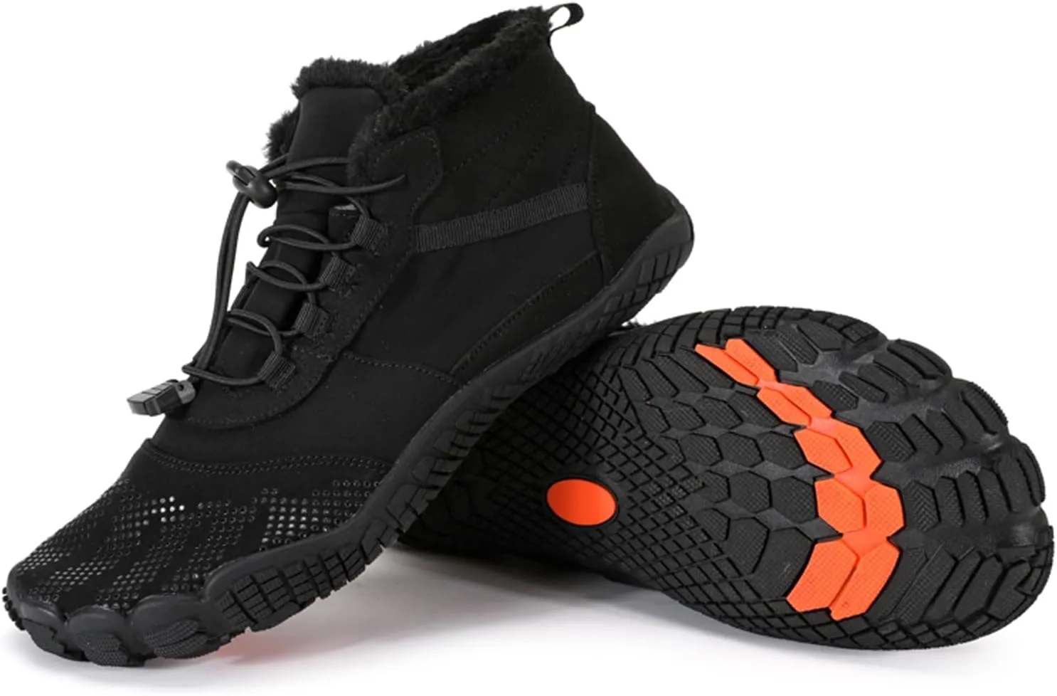 FLIOZY Winter Hiking Boots for Mens and Womens, Barefoot-Style Non-Slip Snow Boots, Waterproof Outdoor Hiking Shoes