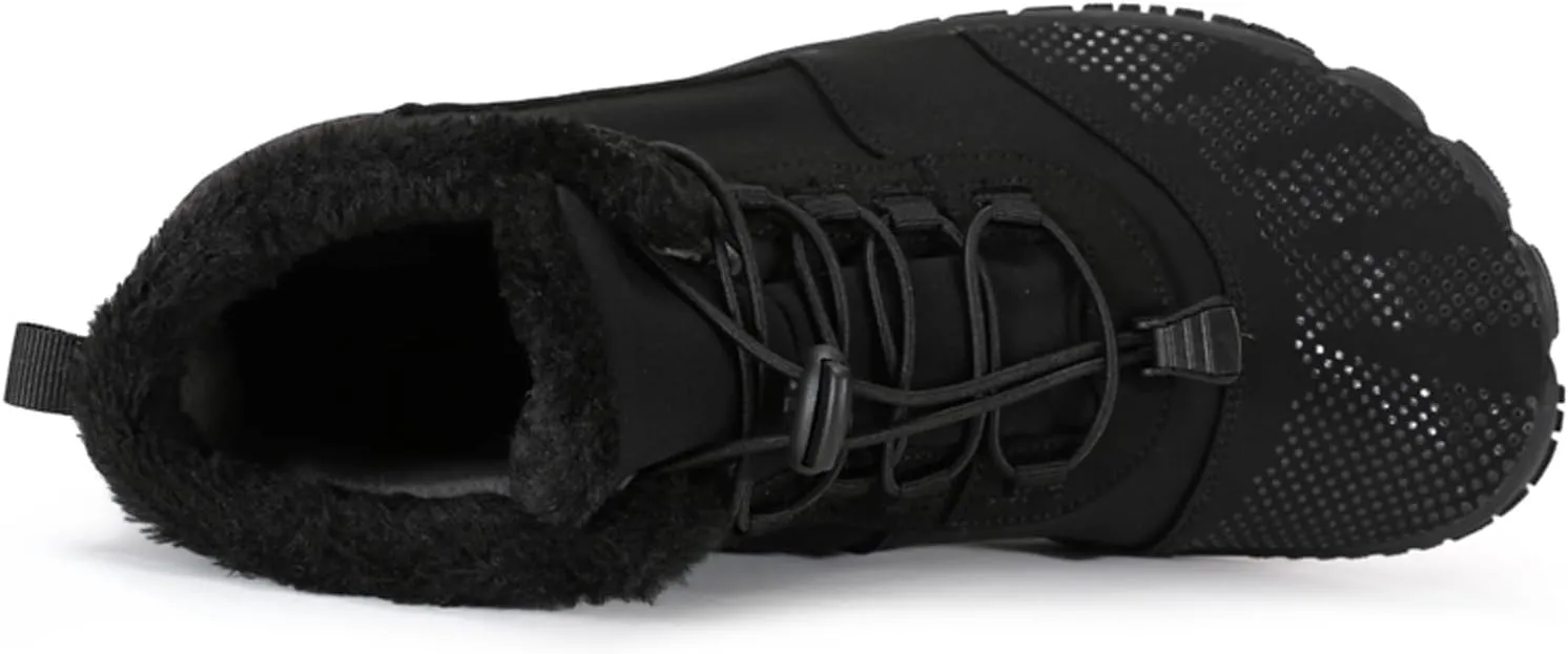 FLIOZY Winter Hiking Boots for Mens and Womens, Barefoot-Style Non-Slip Snow Boots, Waterproof Outdoor Hiking Shoes
