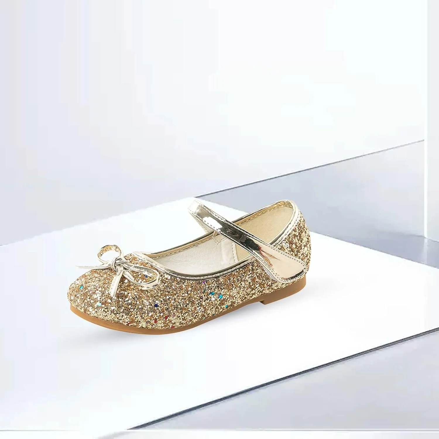 Flower Girl Shoes Toddler Girls Dress Shoes Pearls Bow Ballerina Girls Mary Jane Ballets Flat Wedding Party Shoes
