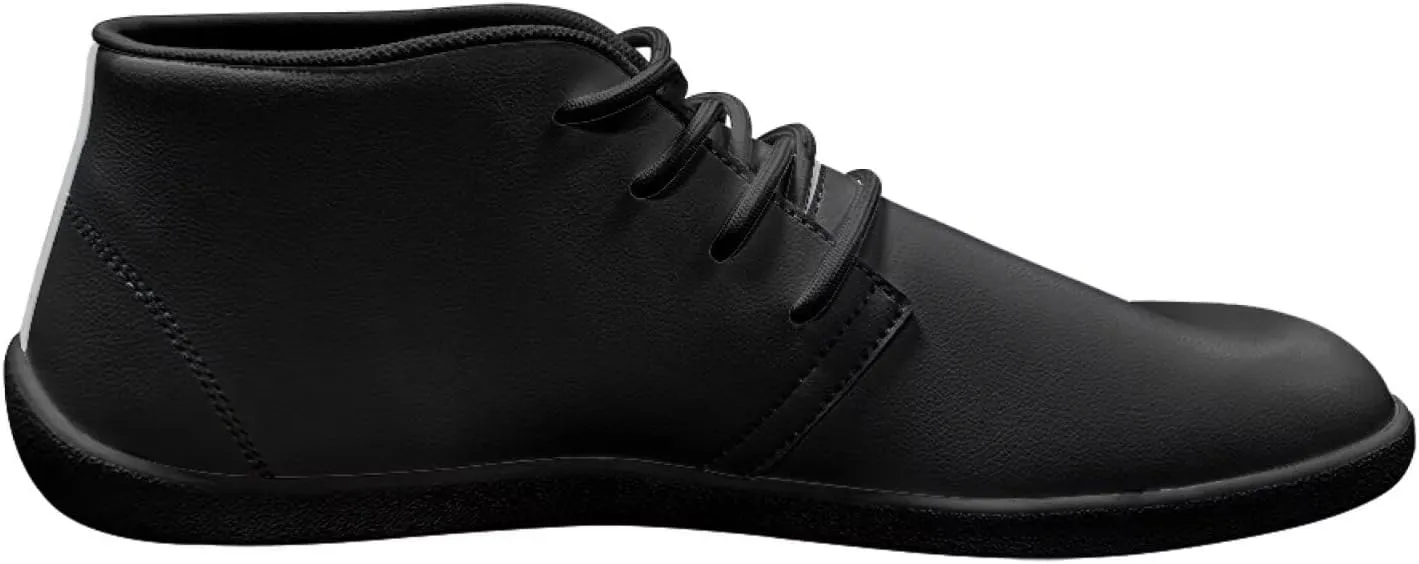 Forchrinse White Horse Beautiful Sky Mens Leather Sneakers Causal Walking Driving Shoes Causal Lace up Leather Shoes Mid top Chukka Boots Lightweight