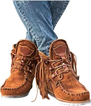 Gibobby Boots for Women Low Heel V Cut Flat Ankle Boots Comfort Combat Boots Fall Winter Boots Shoes