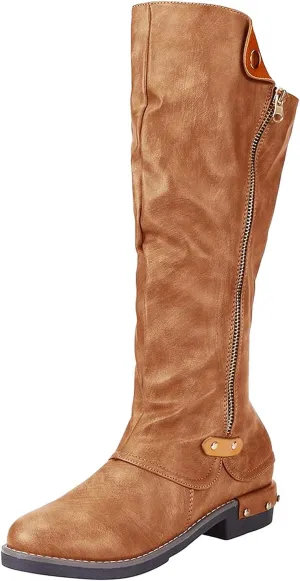 Gibobby Cowboy Boots for Women Low Heel Womens Wedge Ankle Boots V Cut Chunky Heels Tassels Side Zipper Booties 52