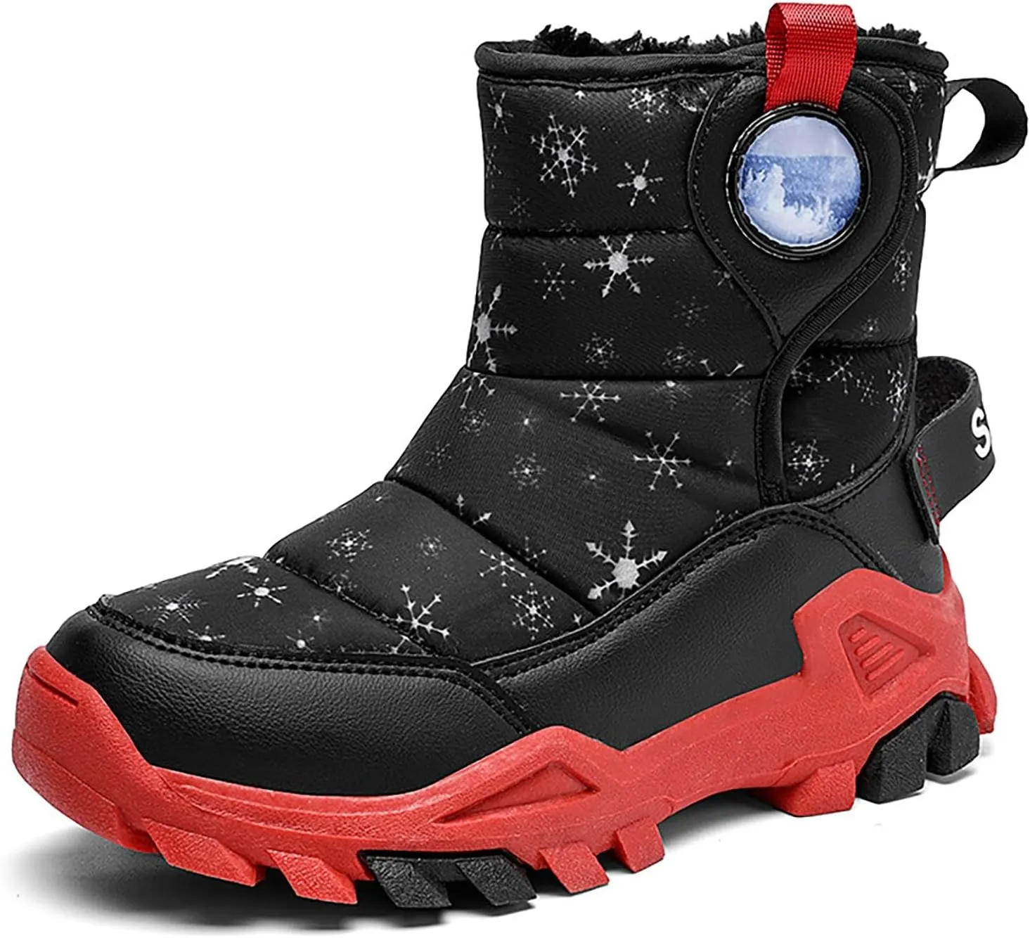 Girls Boys Snow Boots Outdoor Warm Comfortable Non Slip Mid Calf Padded Small Big Kids Winter Shoes Toddler Shoes Winter