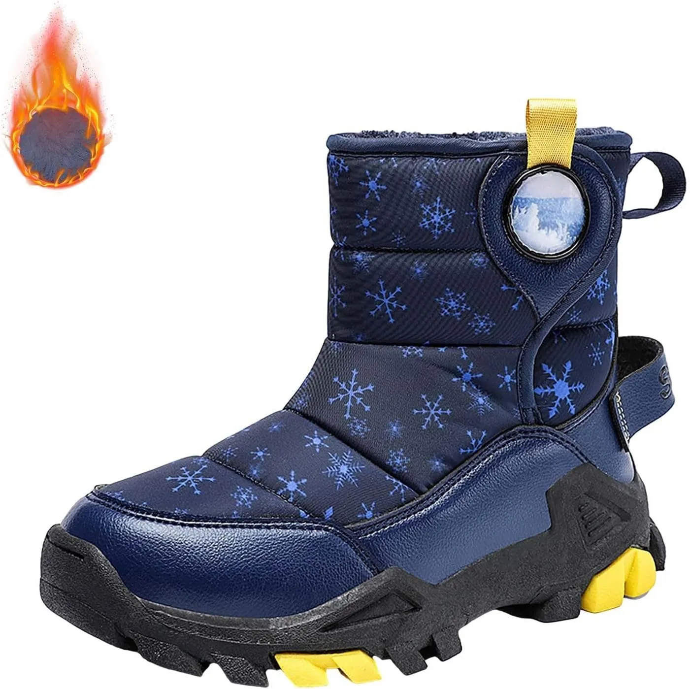 Girls Boys Snow Boots Outdoor Warm Comfortable Non Slip Mid Calf Padded Small Big Kids Winter Shoes Toddler Shoes Winter