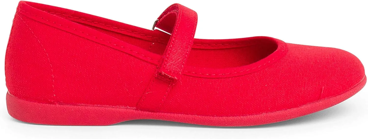 Girls Riptape Canvas Mary Janes