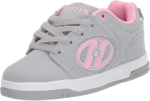 Heelys Unisex-Child Voyager Tennis Shoe, Grey/Light Pink, 2 Little Kid