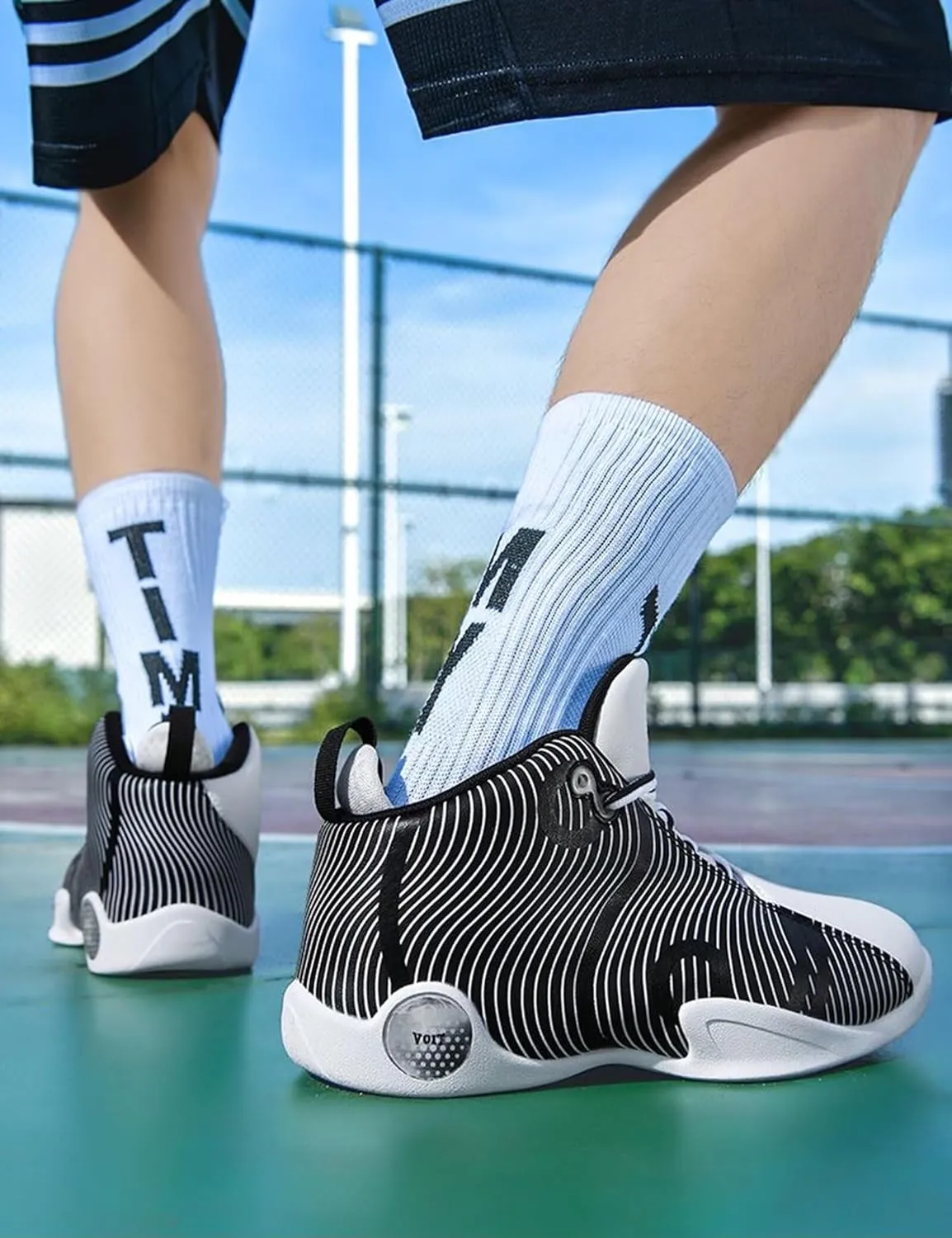 High-top Basketball Shoes Leather Surface Sports Shoes
