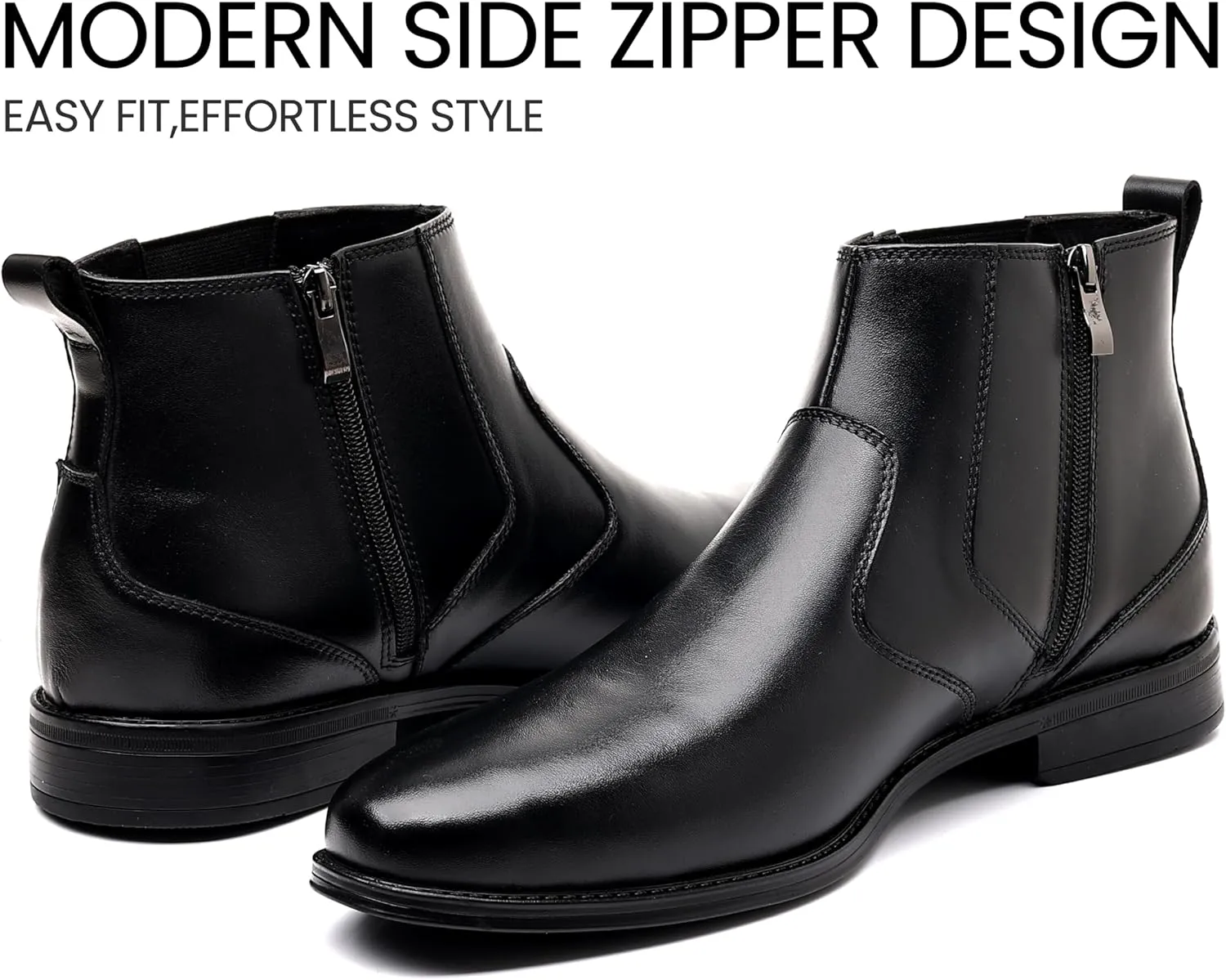 Holy dove Chelsea Boots Men ?C Genuine Leather,Chelsea Boots for Men with Side Zipper, Casual Slip-On Ankle Boots, Chukka & Oxford Style Dress Boots