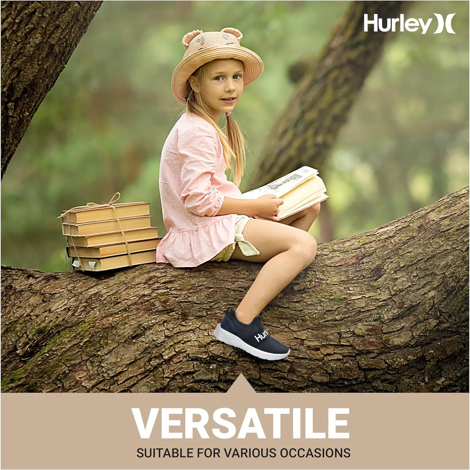 Hurley Camby Kids Slip On Canvas Sneakers ?C Low Cut Skateboarding Shoes for Kids, Running, Walking, Breathable Sports Shoes for Boys and Girls