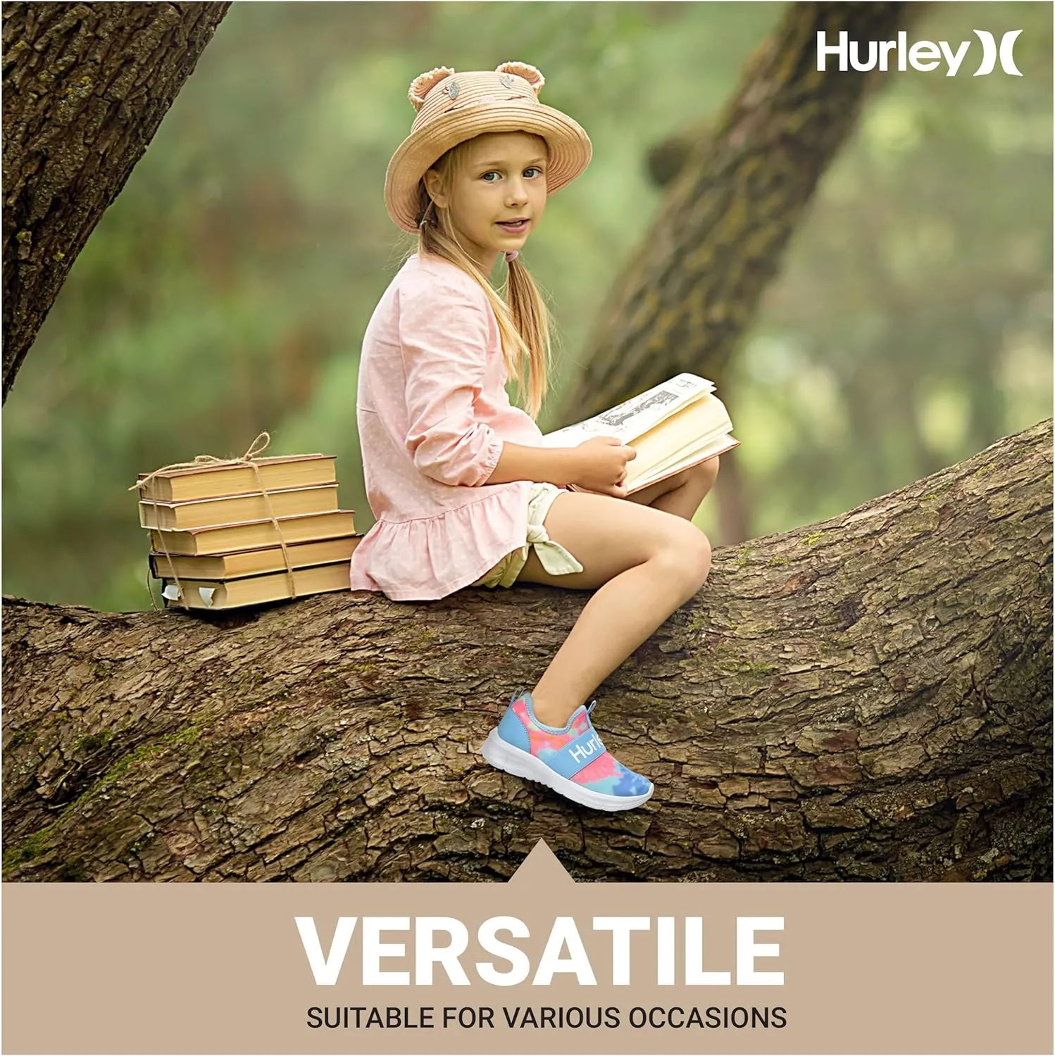 Hurley Camby Kids Slip On Canvas Sneakers ?C Low Cut Skateboarding Shoes for Kids, Running, Walking, Breathable Sports Shoes for Boys and Girls