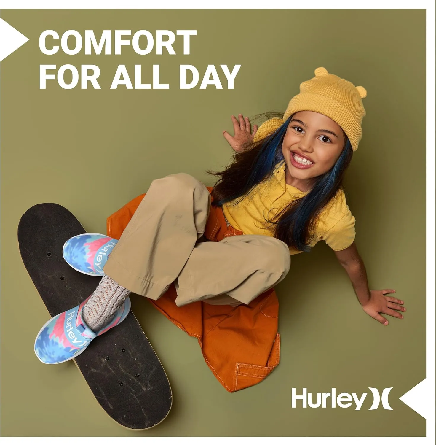 Hurley Camby Kids Slip On Canvas Sneakers ?C Low Cut Skateboarding Shoes for Kids, Running, Walking, Breathable Sports Shoes for Boys and Girls