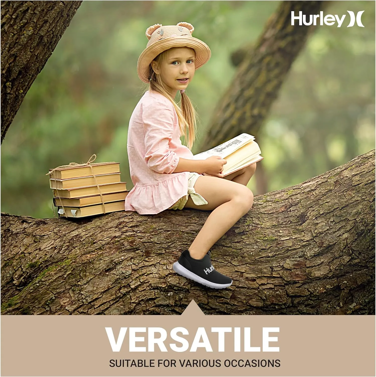 Hurley Camby Kids Slip On Canvas Sneakers ??Low Cut Skateboarding Shoes for Kids, Running, Walking, Breathable Sports Shoes for Boys and Girls