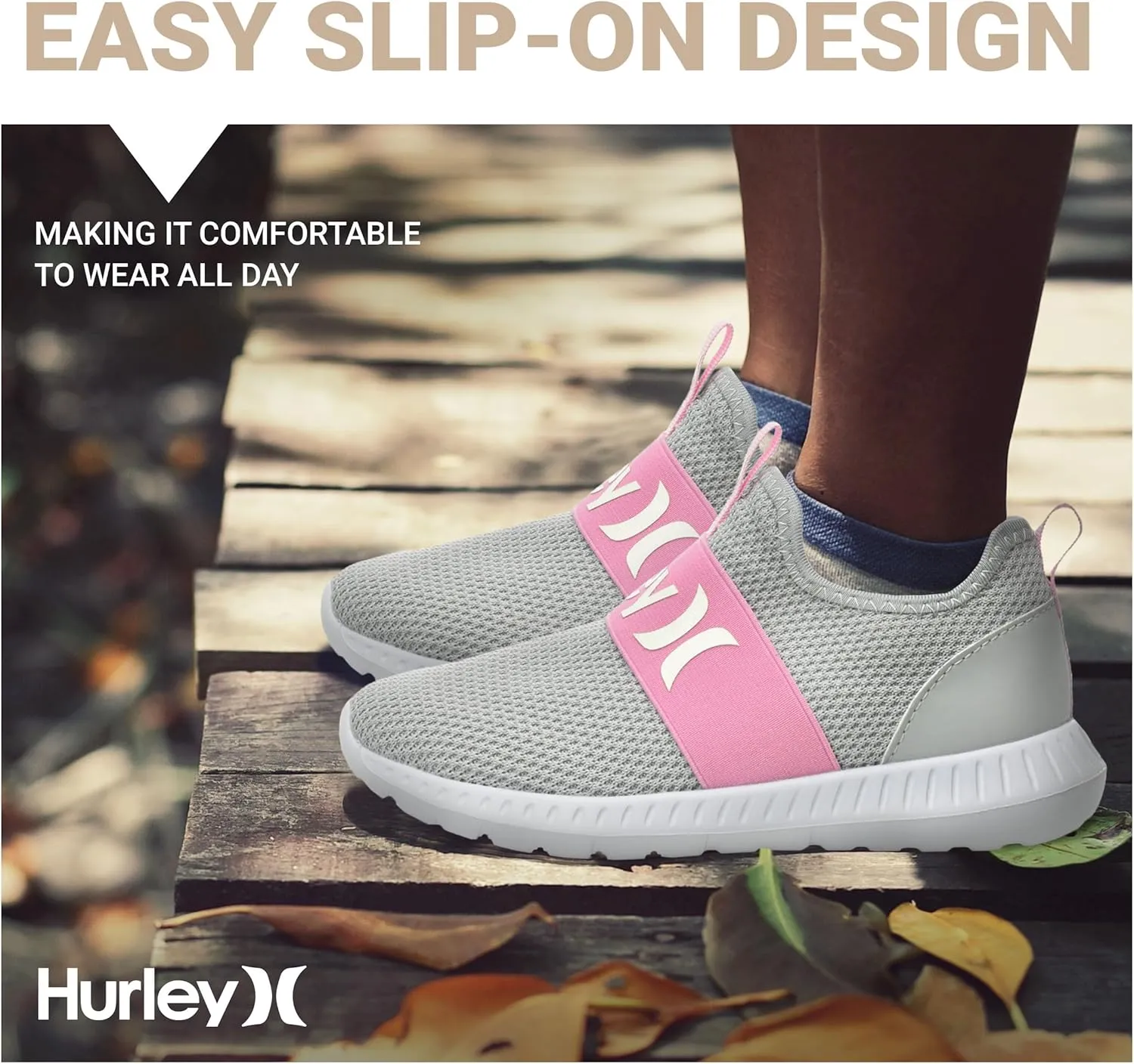 Hurley Camby Kids Slip On Canvas Sneakers ??Low Cut Skateboarding Shoes for Kids, Running, Walking, Breathable Sports Shoes for Boys and Girls