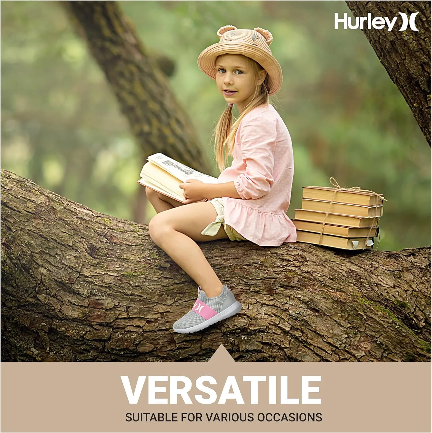 Hurley Camby Kids Slip On Canvas Sneakers ??Low Cut Skateboarding Shoes for Kids, Running, Walking, Breathable Sports Shoes for Boys and Girls