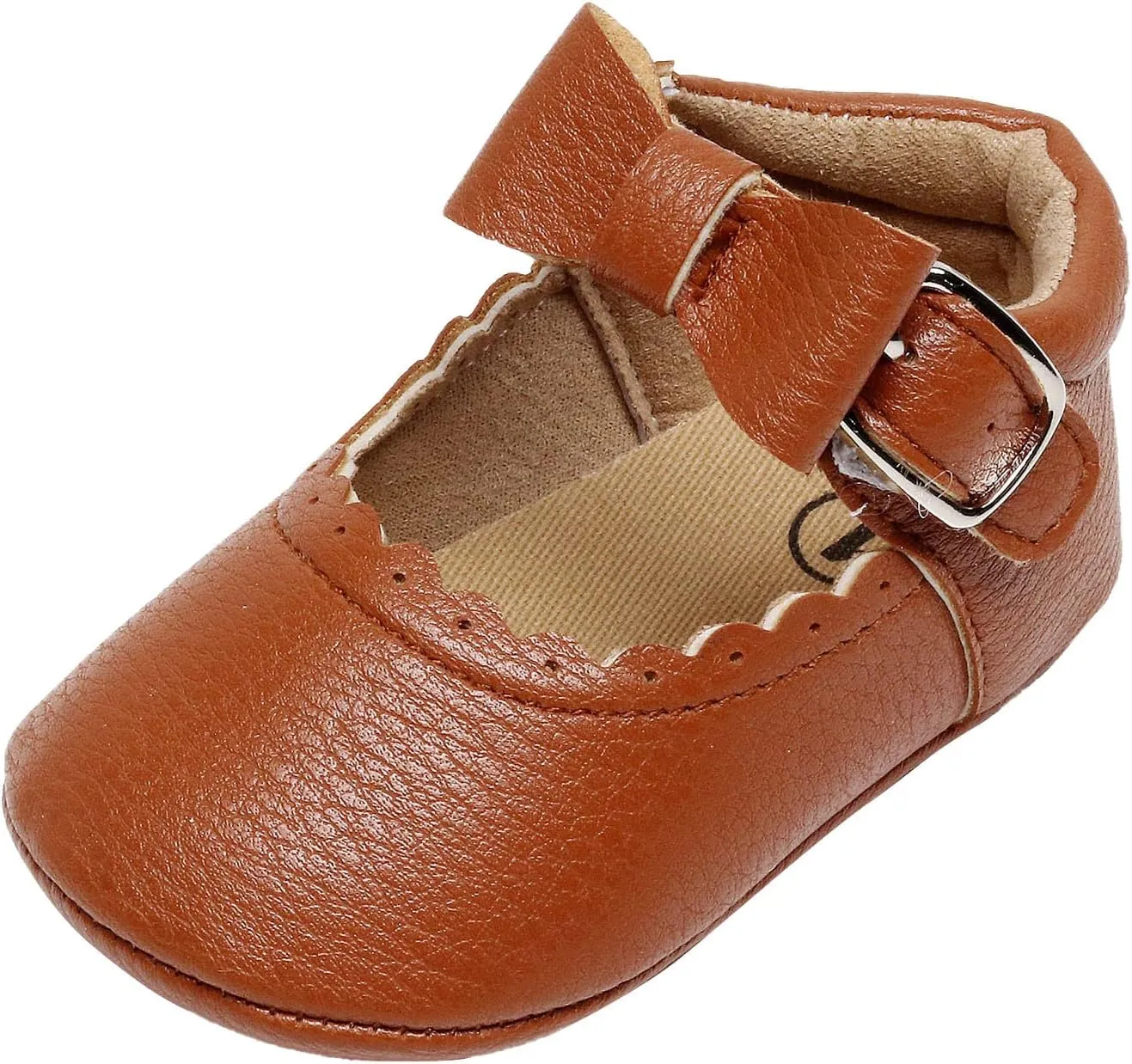 Infant Girls Single Shoes Bowknot First Walkers Shoes Buckle Strap Toddler Soft Glitter Tennis Shoes Toddler Girls