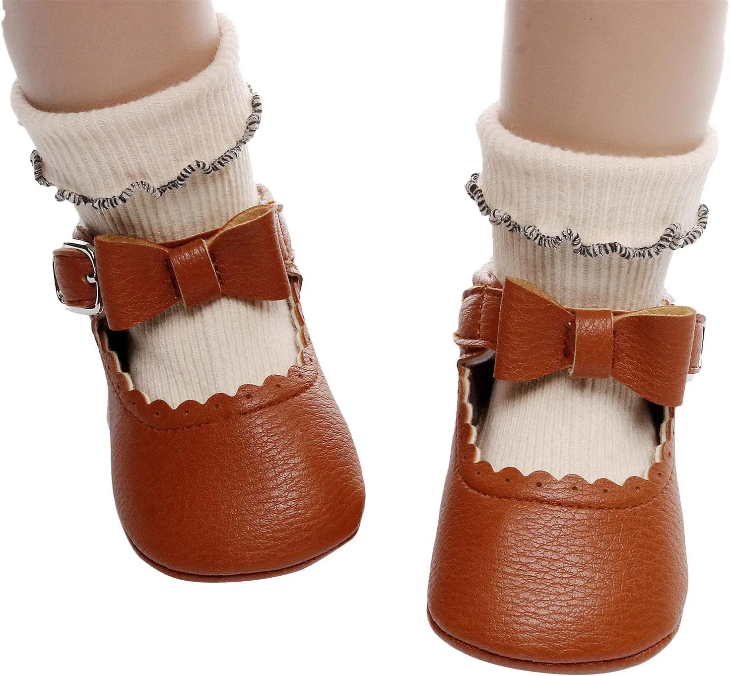 Infant Girls Single Shoes Bowknot First Walkers Shoes Buckle Strap Toddler Soft Glitter Tennis Shoes Toddler Girls