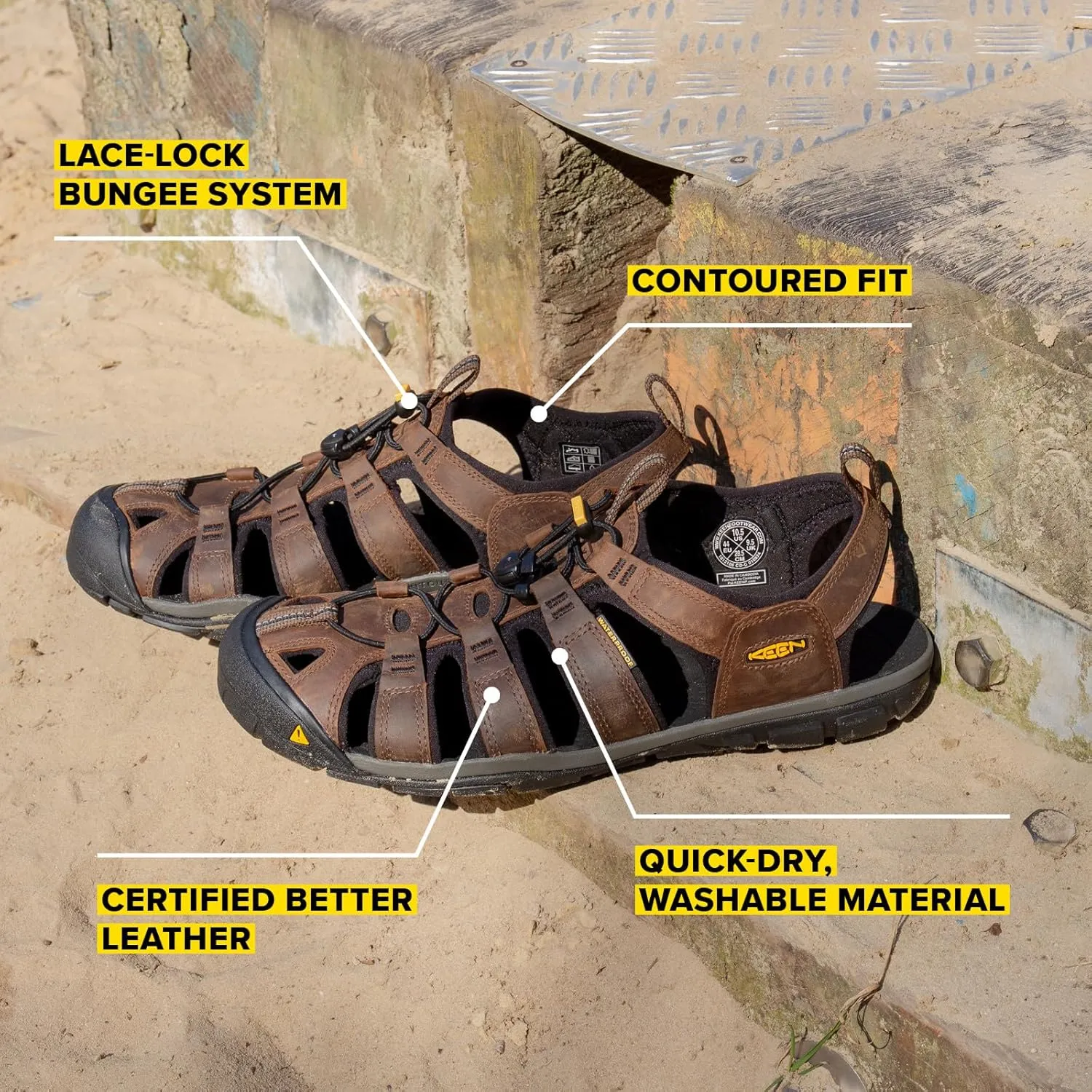 KEEN Men's Clearwater CNX Leather Sandal