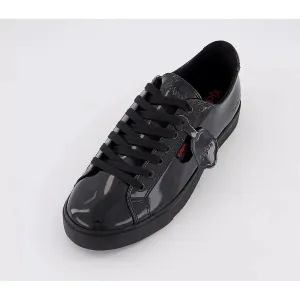 Kickers Tovni Stack BLACK  Patent Leather Lace Up Shoes