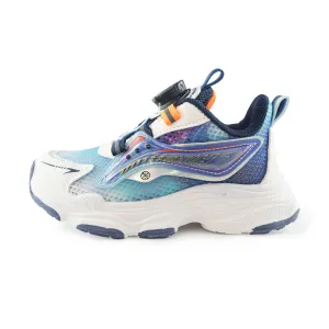 Kid's Rotary buckle Sneakers - Orange/Blue/White