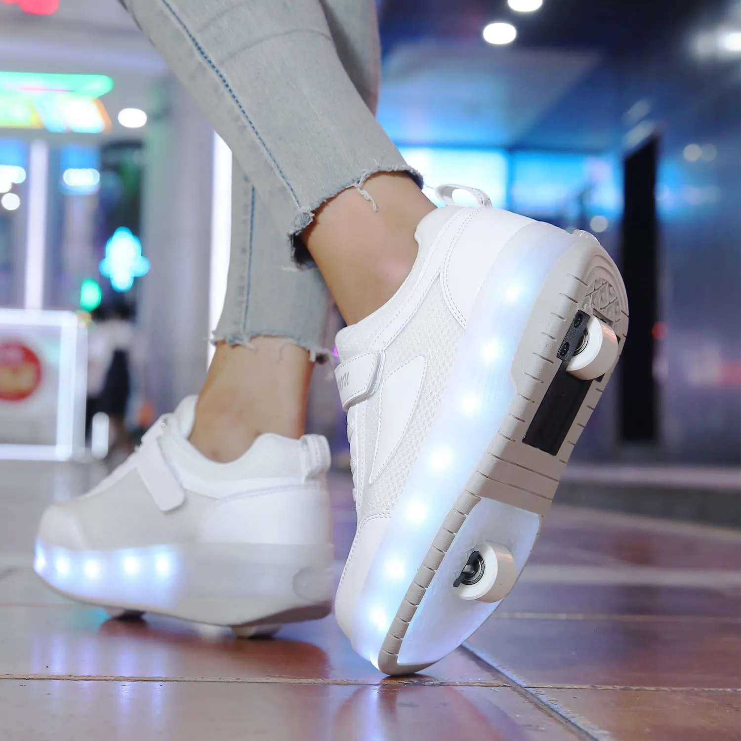 Kids Shoes with Wheels ?? 2-in-1 Light-Up Roller Sneakers with USB Rechargeable Skates Shoes for Birthday Party Gifts