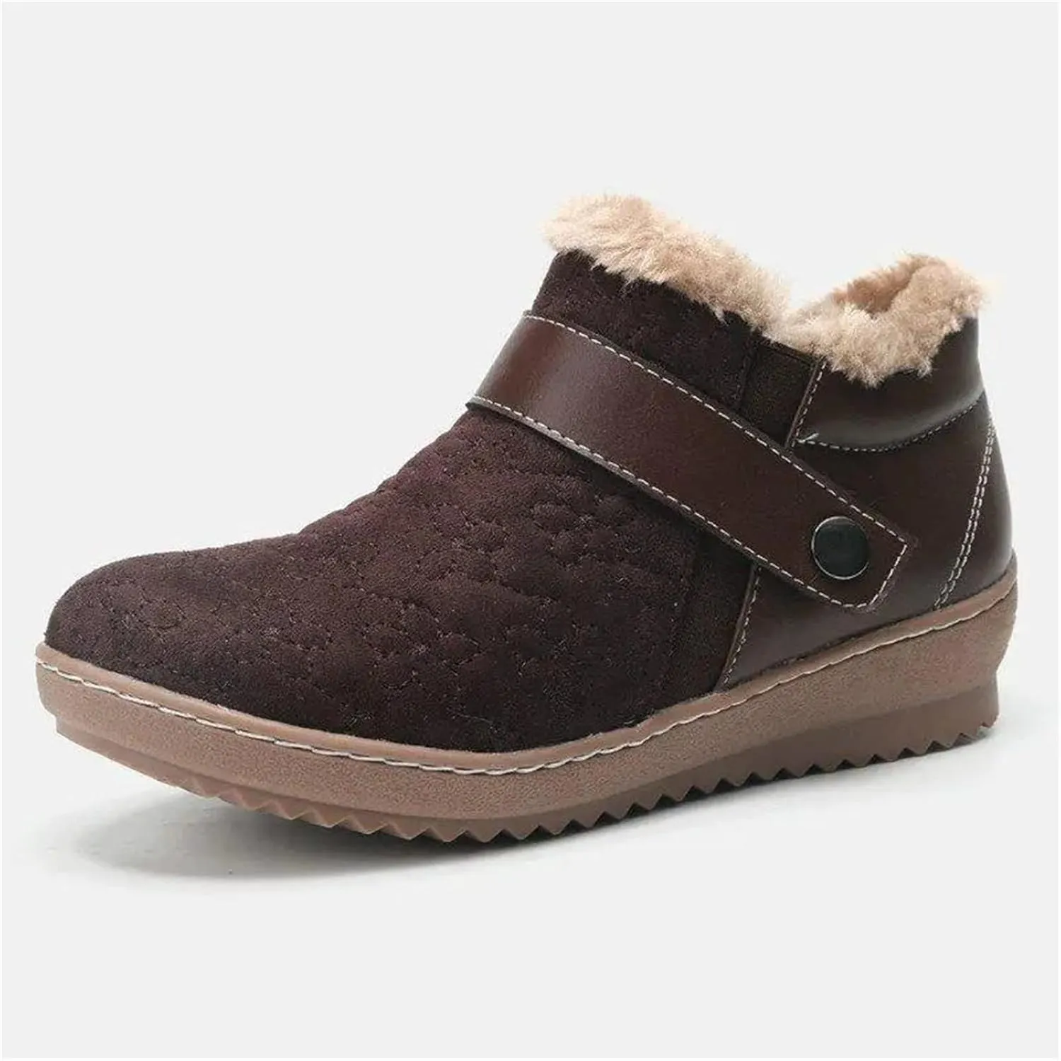 Ladmiple Womens Snow Boots Warm Ankle Booties Comfortable Lace Up Outdoor Fur Lined Walking Winter Shoes Combat Boots