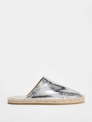 Leather slingback espadrilles