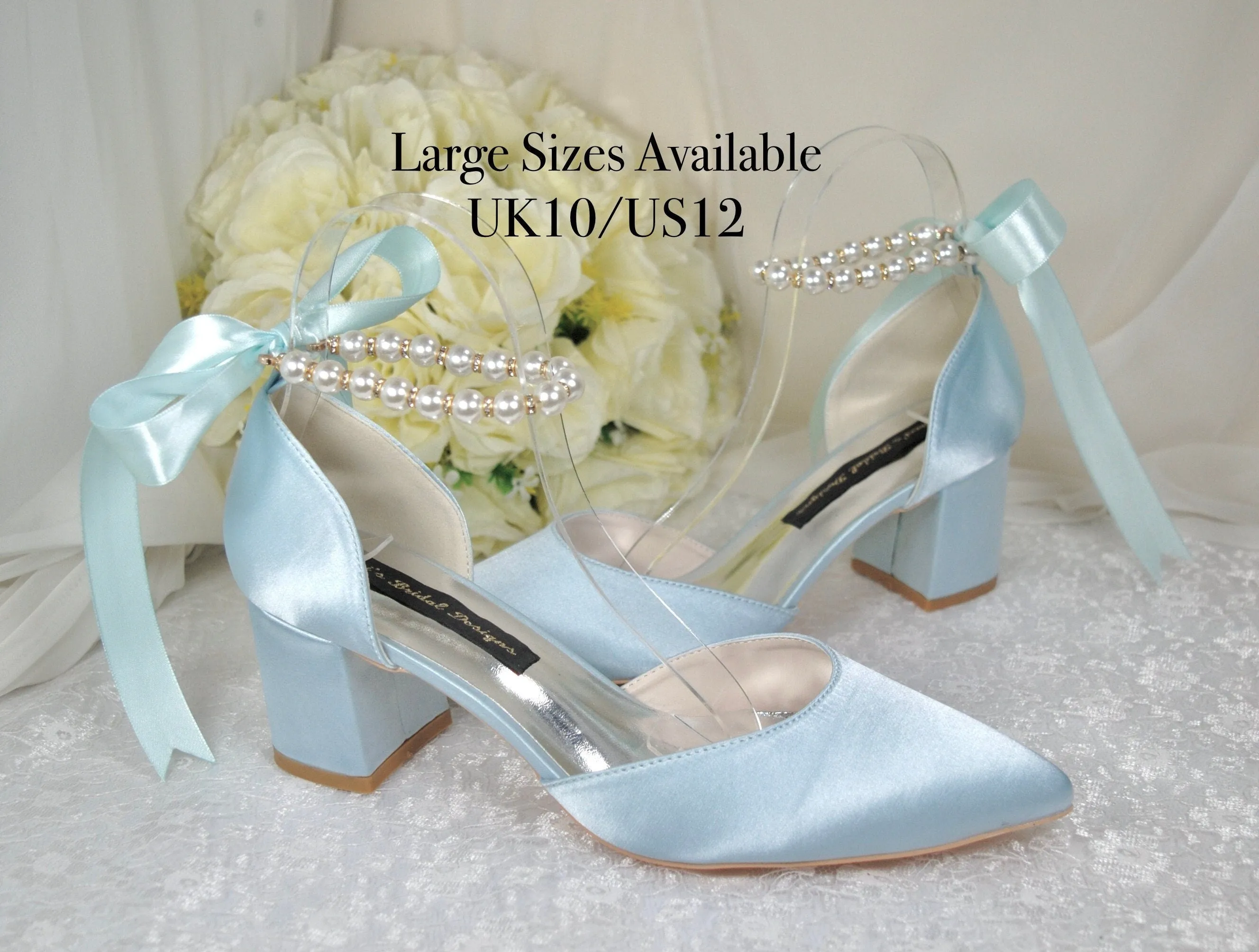 Light Blue Satin Bridal Shoes