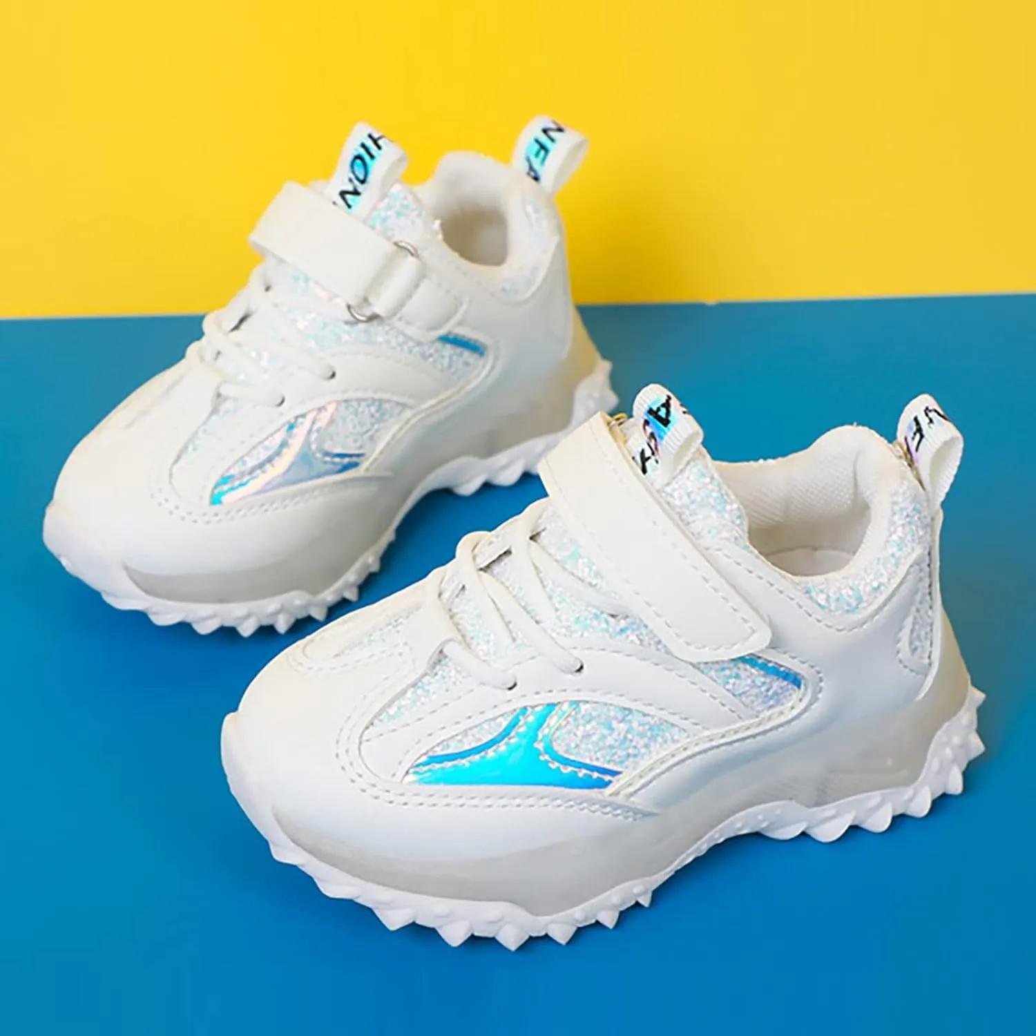 Light Up Non Slip Sneaker for Childrens Boys Girls Kids Soft Sole Breathable Sport Shoes Outdoor Running Cozy Shoes
