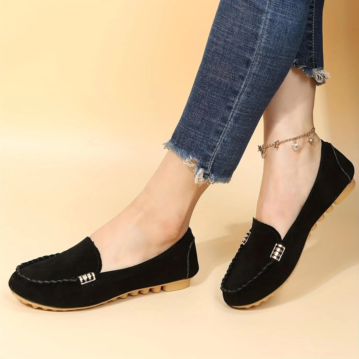 Loafers for Women Close Toe Business Casual Shoes Comfortable & Lightweight Penny Loafers Retro Classic Slip On Work Flats Dressy Outdoor Walking Shoes