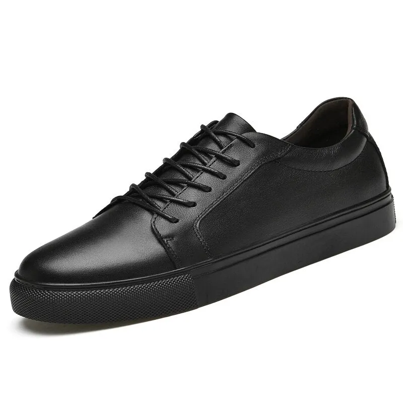 Man Flat Classic Men Dress Shoes Outdoor Lace Up Genuine Leather  Italian Formal Oxfords Shoes Zapatos Hombre Casual Shoes *