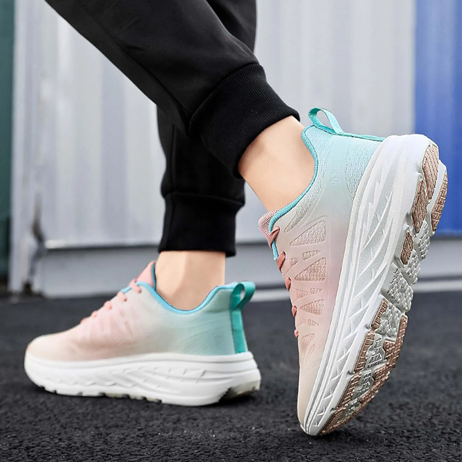 Mens and Womens Low Top Lace Up Marathon Running Shoes Non Slip and Breathable Basketball Sneakers Badminton Competition Shoes High Jump Sneakers Hurdle Sneakers