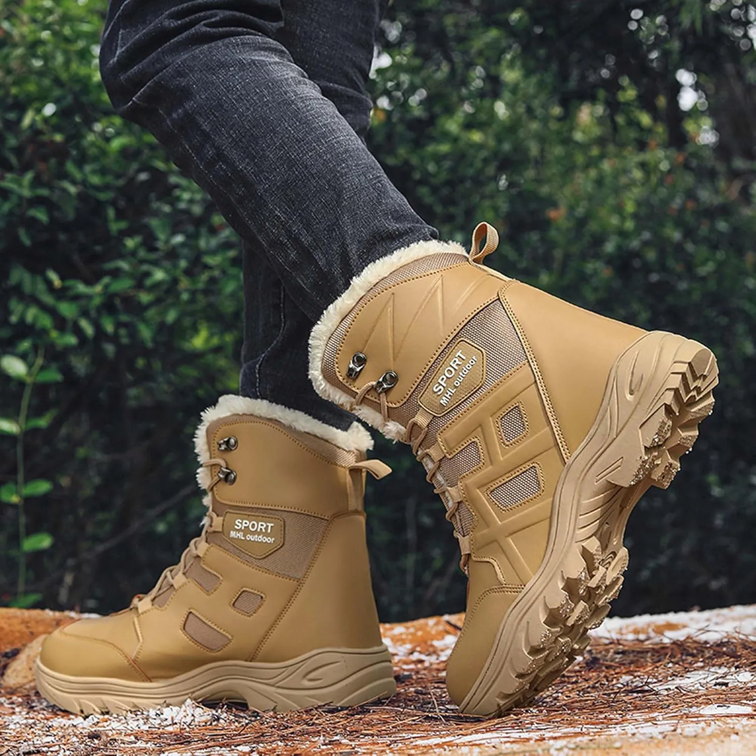 Men's and Women's Winter Snow Boots Waterproof Hiking Boots Tactical Work Boots Outdoor Lightweight Military Boots