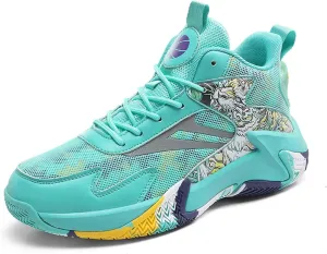 Men's Basketball Shoes High Top Sneakers Fashion Comfortable Street Casual Walking Shoes Non-Slip Training Running Shoes Breathable Fitness Sports Tennis Shoes