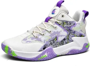 Mens Basketball Shoes Lightweight Non-Slip Breathable Sneakers Outdoor Fashion Training Shoes for Running Walking