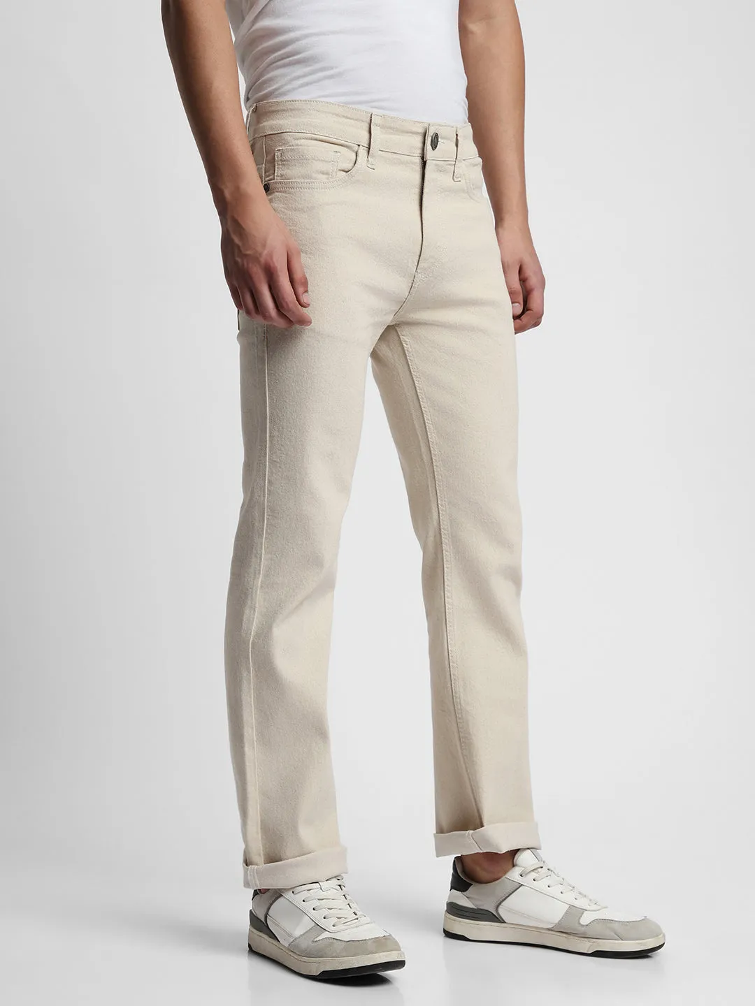 Men's Boot Cut Rinse Ecru Jeans