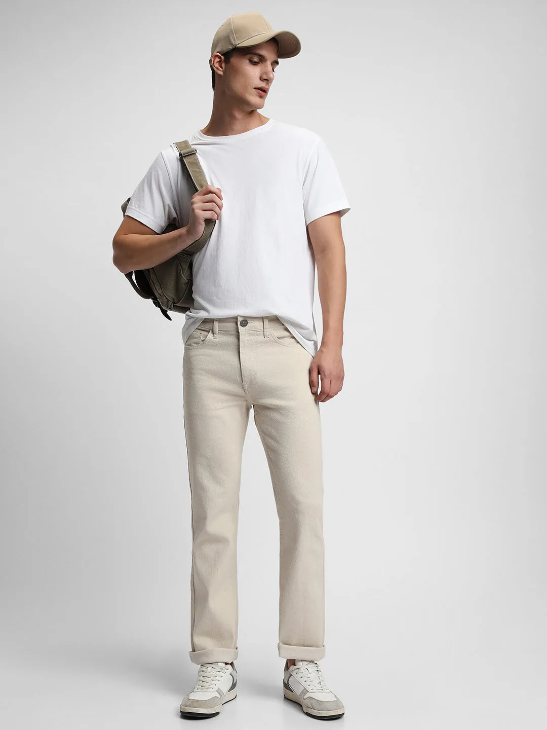 Men's Boot Cut Rinse Ecru Jeans