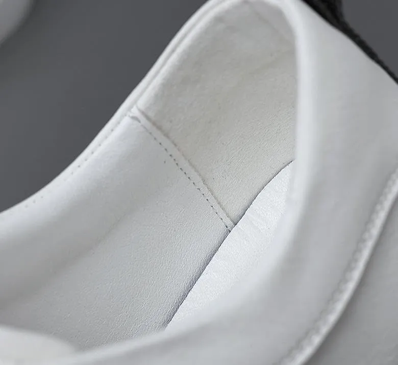 Men's Casual Dress Sneakers Leather Skate Shoes