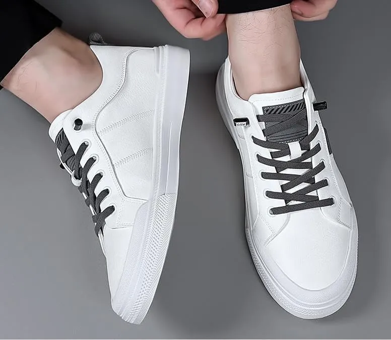 Men's Casual Dress Sneakers Leather Skate Shoes