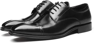 Men's Dress Leather Shoes Formal Loafers for Men Casual Slip On Moccasins Leather Lightweight Driving Shoes Business Shoes,Black,7US/39EU