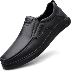 Men's Formal Leather Soft Soled Driving Loafers Business Comfort Soft Penny Classic Moccasins Hand Stitched Casual Leather Shoes