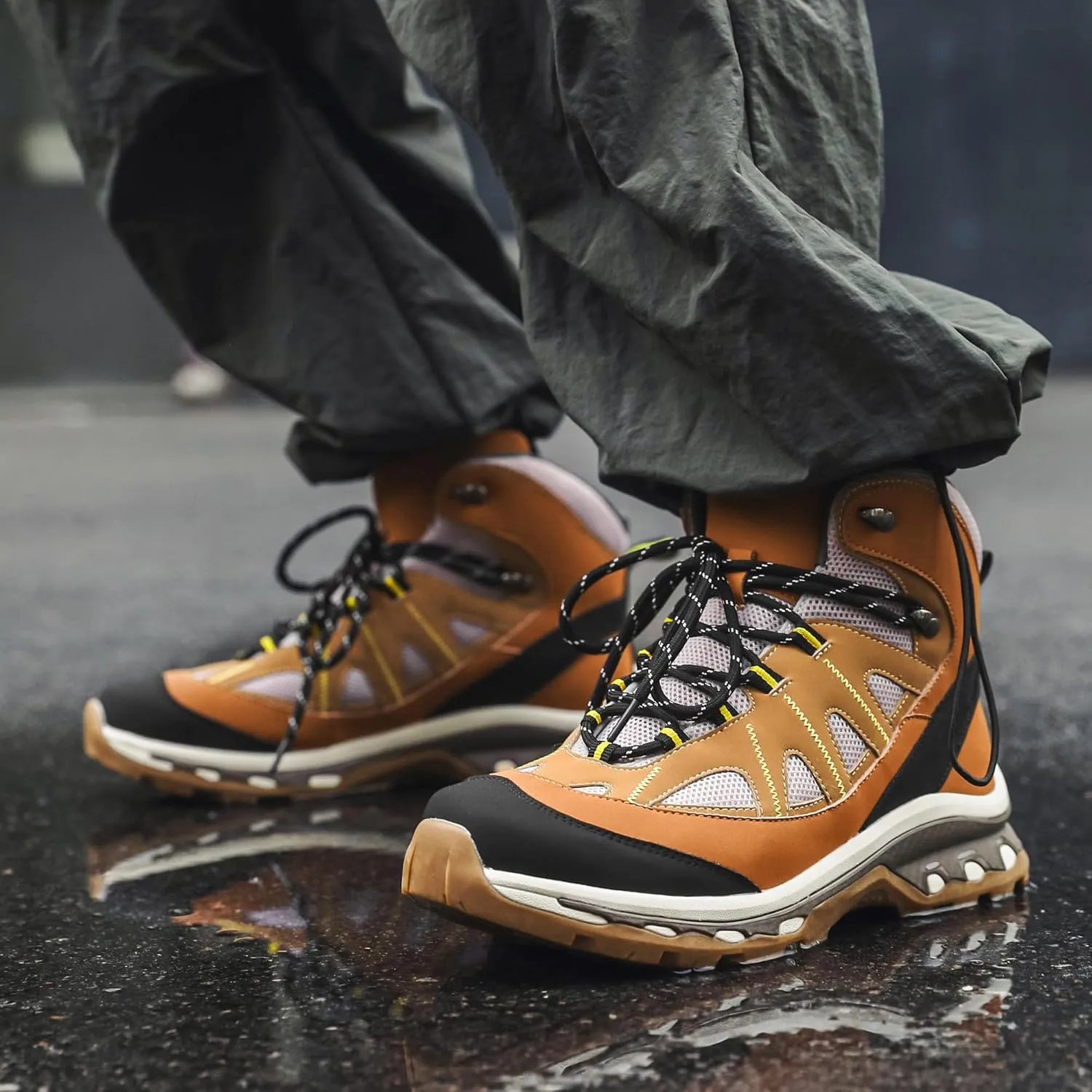 Men's Hiking Boots Outdoor Non-slip Waterproof Ankle Boots Trekking Camping Trail Combat Boots