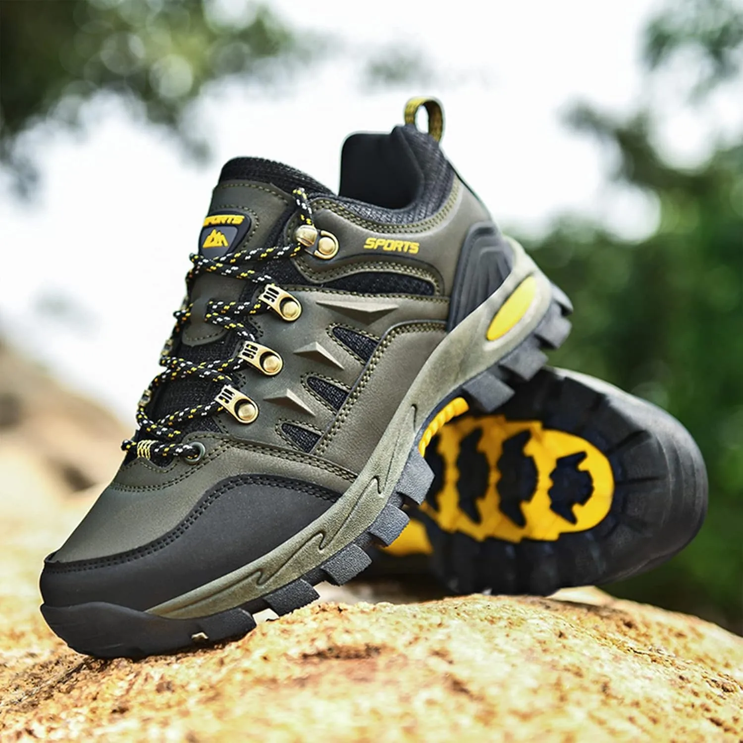 Mens Hiking Shoes Camping Travel Sneakers Casual Outdoor Walking Trainers Lightweight Damping