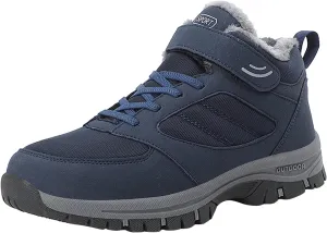 Men's Snow Boots Outdoor Hiking Boots Warm Villi Boots Anti-Slip Waterproof Walking Boots Lightweight Gym Sneakers