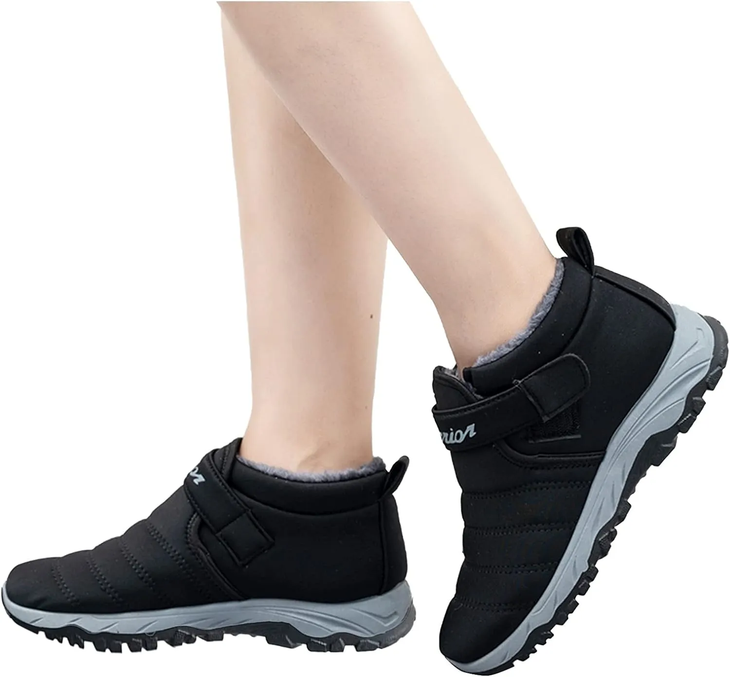 Men's Snow Boots Warm Faux Furry Lined Footwear Waterproof Outdoor Lightweight Winter Boots Non-slip Lace Up Ankle Boots for Cold Weather Climbing Shoes Hiking Boots