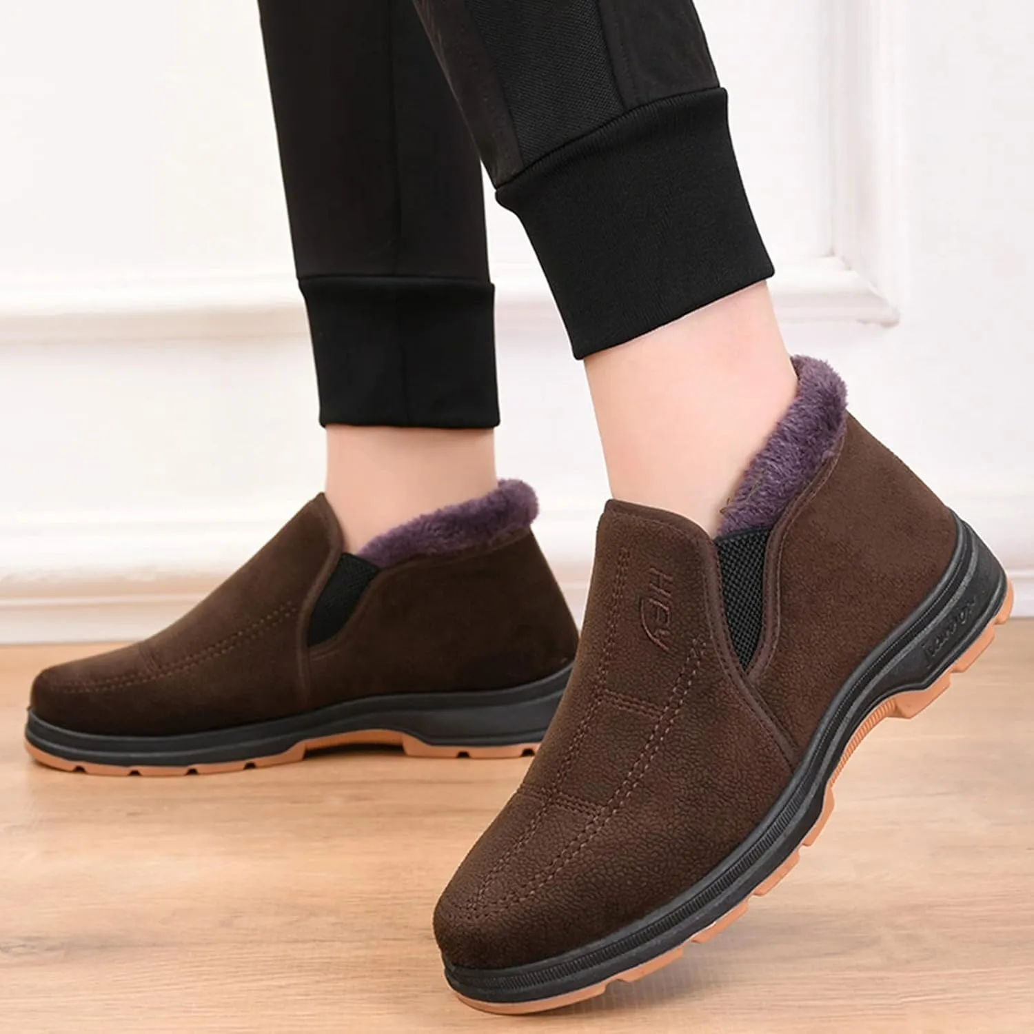 Men's Snow Boots Warm Lined Footwear Waterproof Outdoor Comfort Winter Boots Non-Slip Cold Weather Shoes Hiking Walking Boots